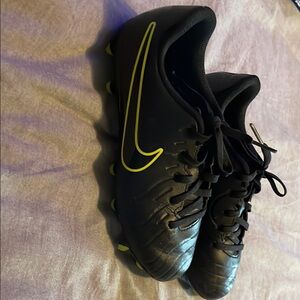 Nike Black and Yellow Soccer Cleats